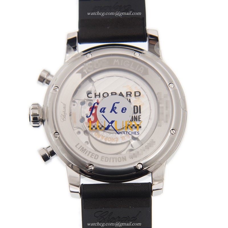 Chopard 168589-3006 Replica Watch - Automatic - Steel Case - 42mm Gray Dial Black Leather Strap - Image 3