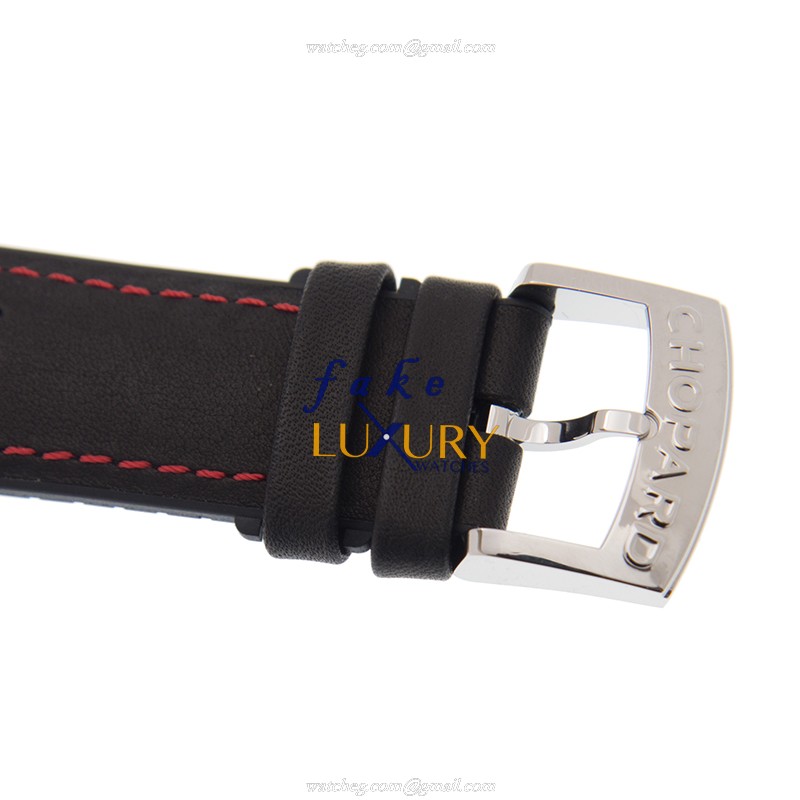 Chopard 168589-3006 Replica Watch - Automatic - Steel Case - 42mm Gray Dial Black Leather Strap - Image 4