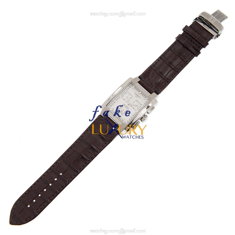 Tissot T-TREND T061.717.16.031.00 - Replica Watch - Quartz - White Dial - Brown Leather Strap - Image 2