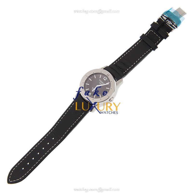 T40.1.426.51 - Tissot Touch Collection Replica Watch Quartz Stainless Steel Black Dial Leather - Image 2