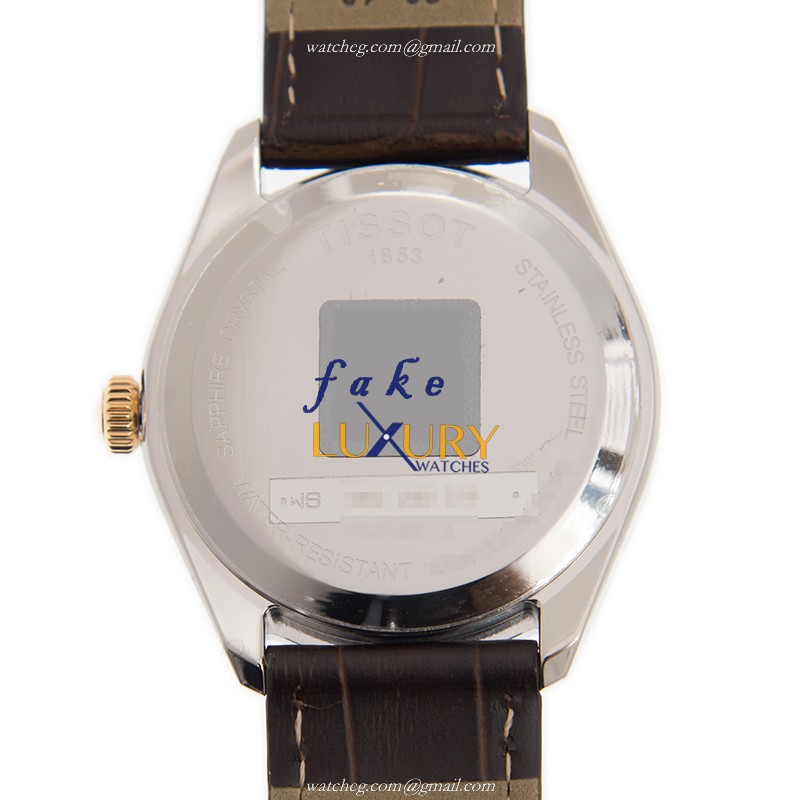 Tissot T-CLASSIC Quartz T101.451.26.031.00 White Dial Leather Strap Replica Watch - Image 3
