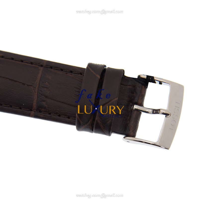 Tissot T-CLASSIC Quartz T101.451.26.031.00 White Dial Leather Strap Replica Watch - Image 4