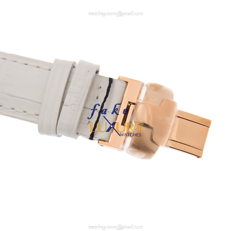 Tissot T050.217.36.112.00 T-LADY Quartz Replica Watch, 35mm White Dial Steel Case Leather Strap - Image 4