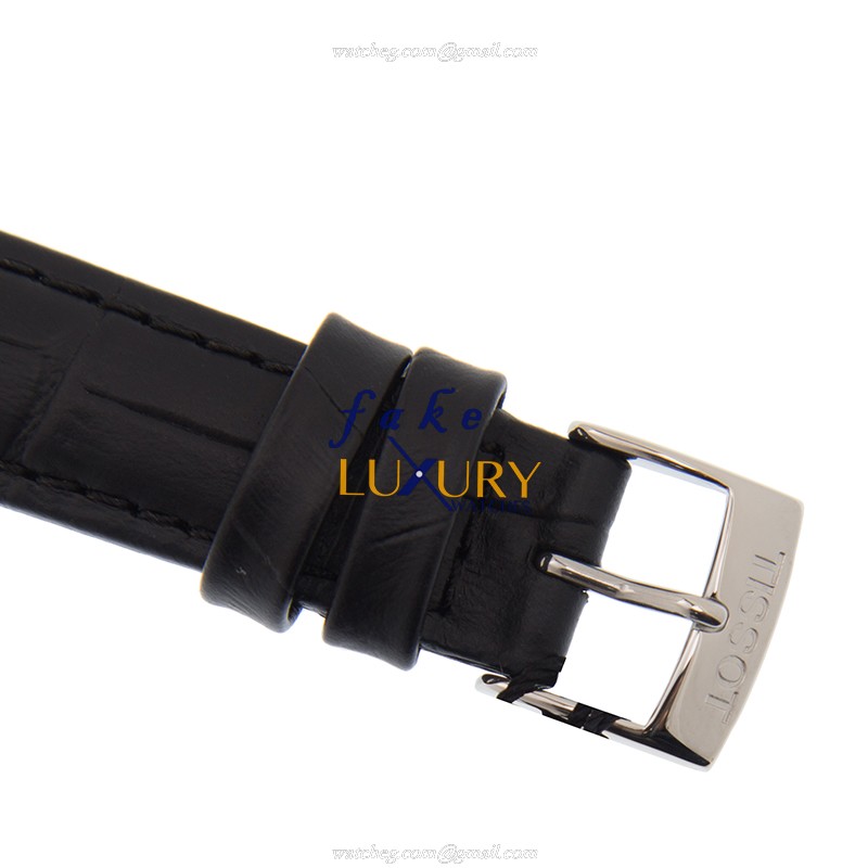 Tissot T-CLASSIC Quartz Stainless Steel Black Dial Leather Strap T101.251.16.051.00 Replica Watch - Image 4