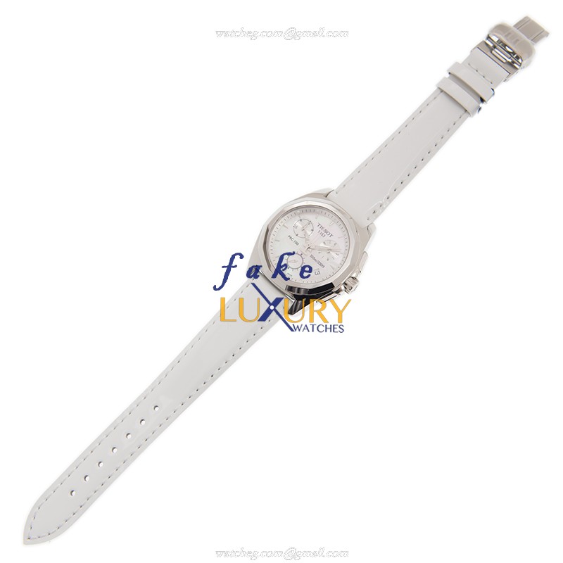 Tissot T-SPORT Replica Watch T008.217.16.111.00 Quartz Stainless Steel White Dial Leather Strap - Image 2