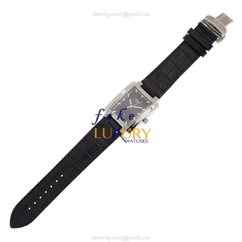 Tissot T061.510.16.051.00 T-Trend Quartz Stainless Steel Black Dial Leather Replica Watch - Image 2