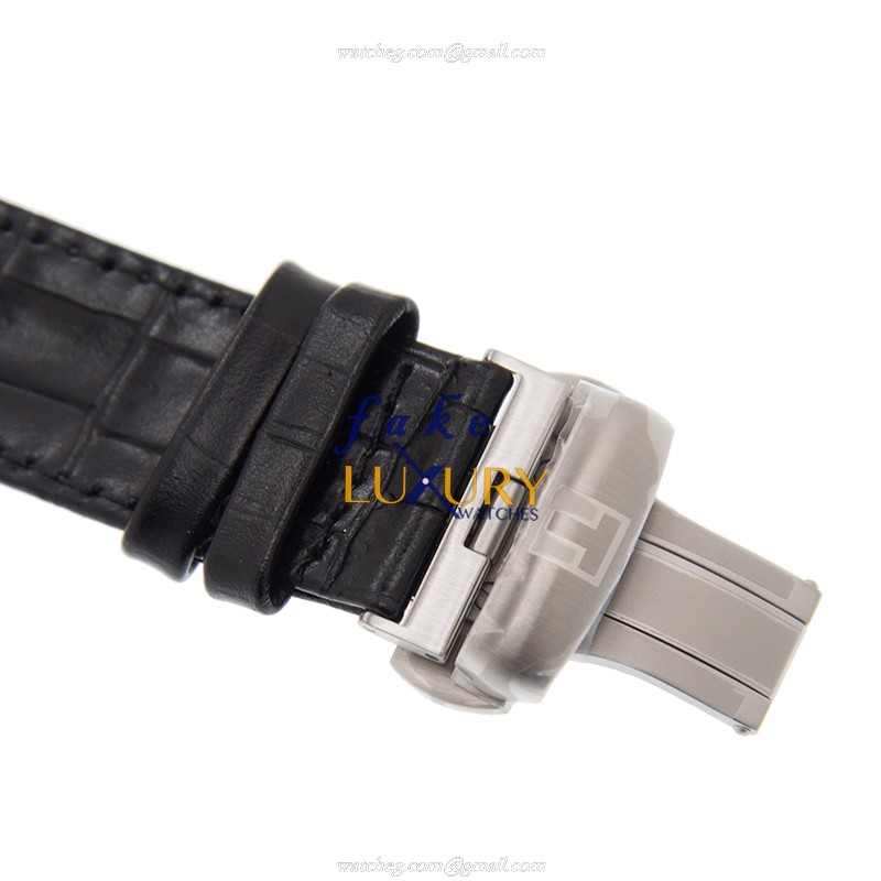 Tissot T061.510.16.051.00 T-Trend Quartz Stainless Steel Black Dial Leather Replica Watch - Image 4