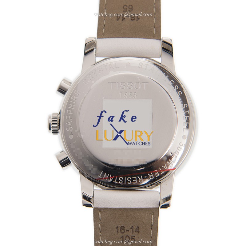 Tissot T050.217.67.117.00 T-LADY Replica Watch, Quartz Movement, White Dial, Leather Strap - Image 3