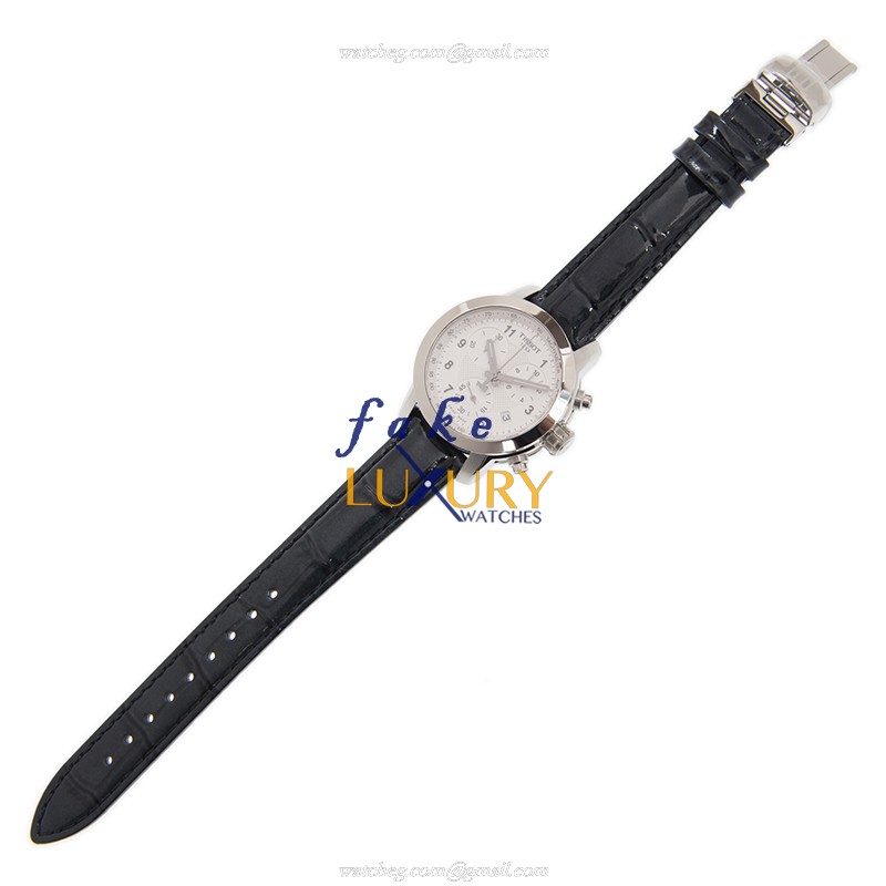 Tissot T055.217.16.032.02 T-SPORT - Replica Watch - Quartz - Silver Dial - Leather Strap - Image 2