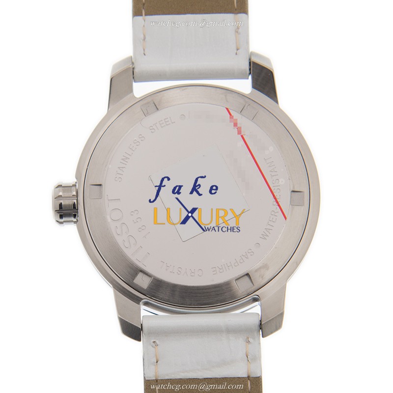 Tissot T055.410.16.017.00 Replica Watch, Quartz, White Dial, Steel Case, Leather Strap - Image 3