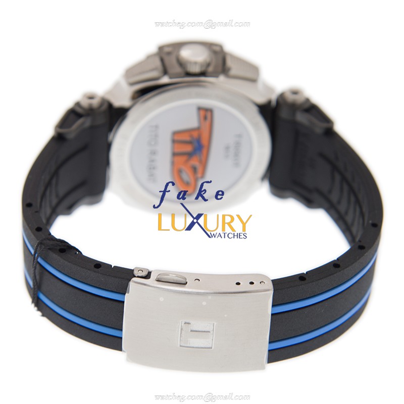 Tissot T092.417.27.207.01 Replica Watch, Quartz Movement, Black Dial, Steel Case, Rubber Strap - Image 5