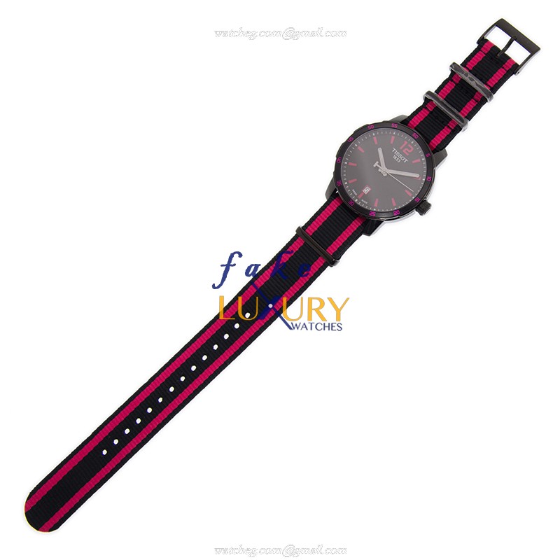 Tissot T095.410.37.057.01 | T-SPORT Quartz Stainless Steel | Pink Canvas Strap | Replica Watch - Image 2