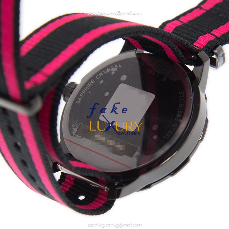 Tissot T095.410.37.057.01 | T-SPORT Quartz Stainless Steel | Pink Canvas Strap | Replica Watch - Image 3