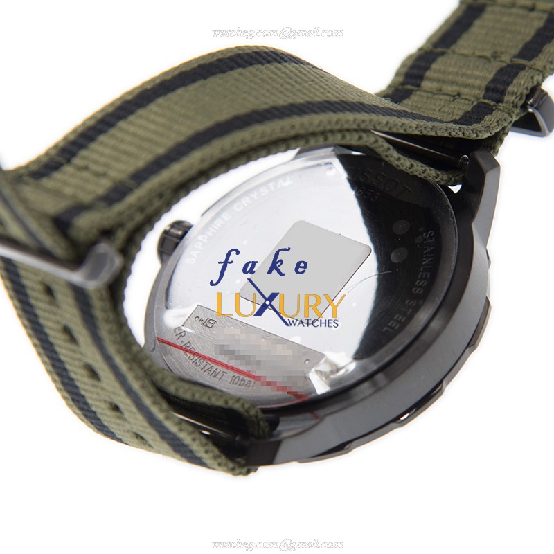 Tissot T095.410.37.057.00 Replica Watch, Quartz Movement, Black Dial, Green Nylon Strap - Image 2