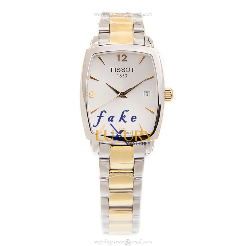 Tissot T-CLASSIC Replica Watch T057.910.22.037.00, Quartz, Silver Dial, Gold & Silver Steel Bracelet - Image 2