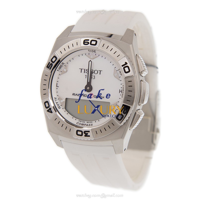 Tissot T002.520.17.111.00 Replica Watch Touch Collection Quartz Stainless Steel White Dial Rubber - Image 3