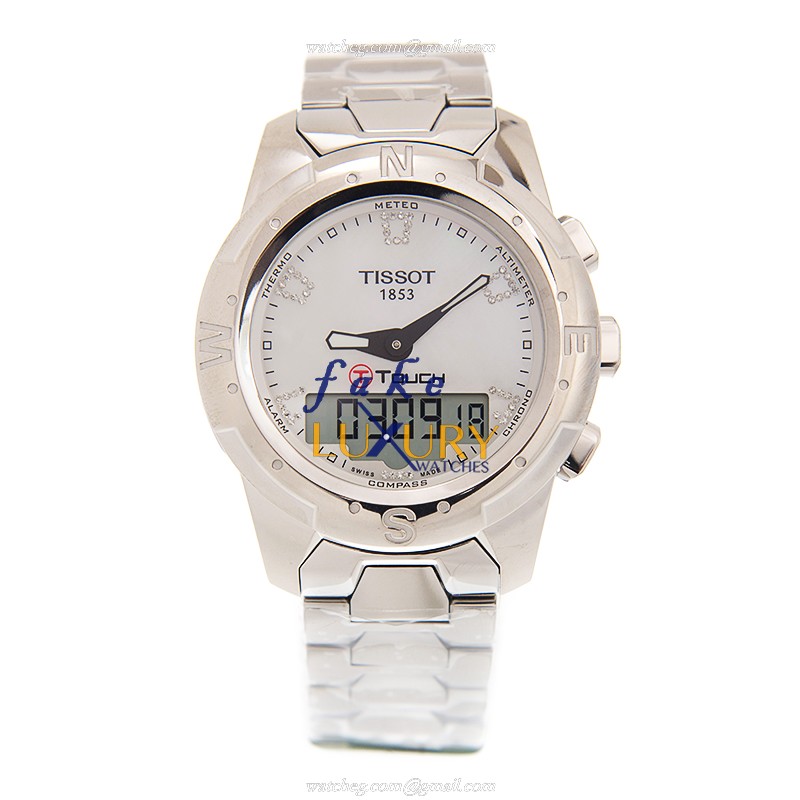 Tissot Touch Collection T047.220.44.116.00 Quartz Titanium White Dial Replica Watch - Image 2