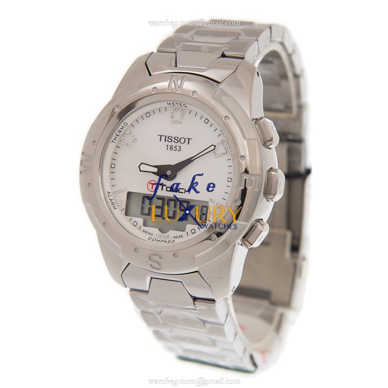 Tissot Touch Collection T047.220.44.116.00 Quartz Titanium White Dial Replica Watch - Image 3