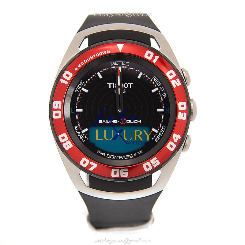 Tissot T056.420.27.051.00 Replica Watch, Quartz, Black Dial, Steel Case, Rubber Strap - Image 2