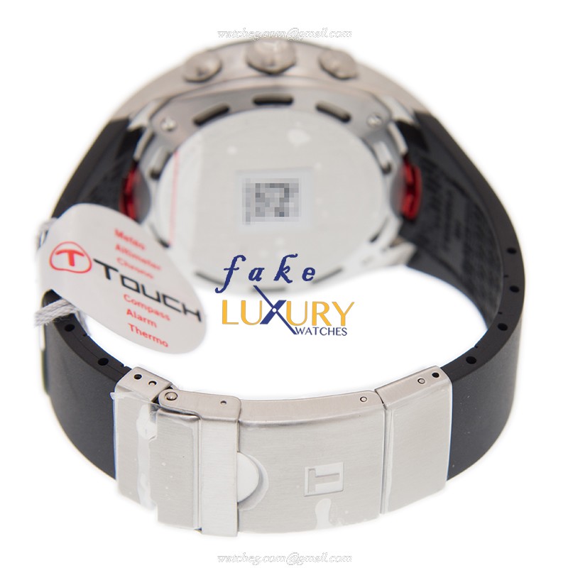 Tissot T056.420.27.051.00 Replica Watch, Quartz, Black Dial, Steel Case, Rubber Strap - Image 5