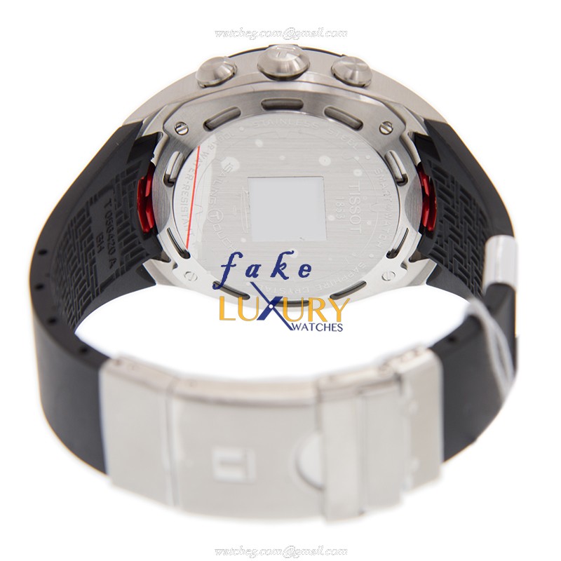 Tissot T056.420.27.041.00 Touch Collection Replica Watch, Blue Dial, Black Rubber Strap - Image 4