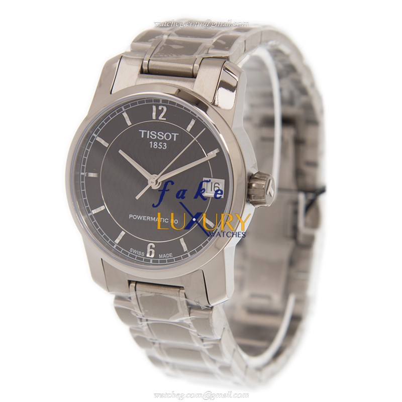 T087.207.44.057.00 - Tissot T-Classic Replica Watch - Automatic Titanium - Black Dial - Image 3