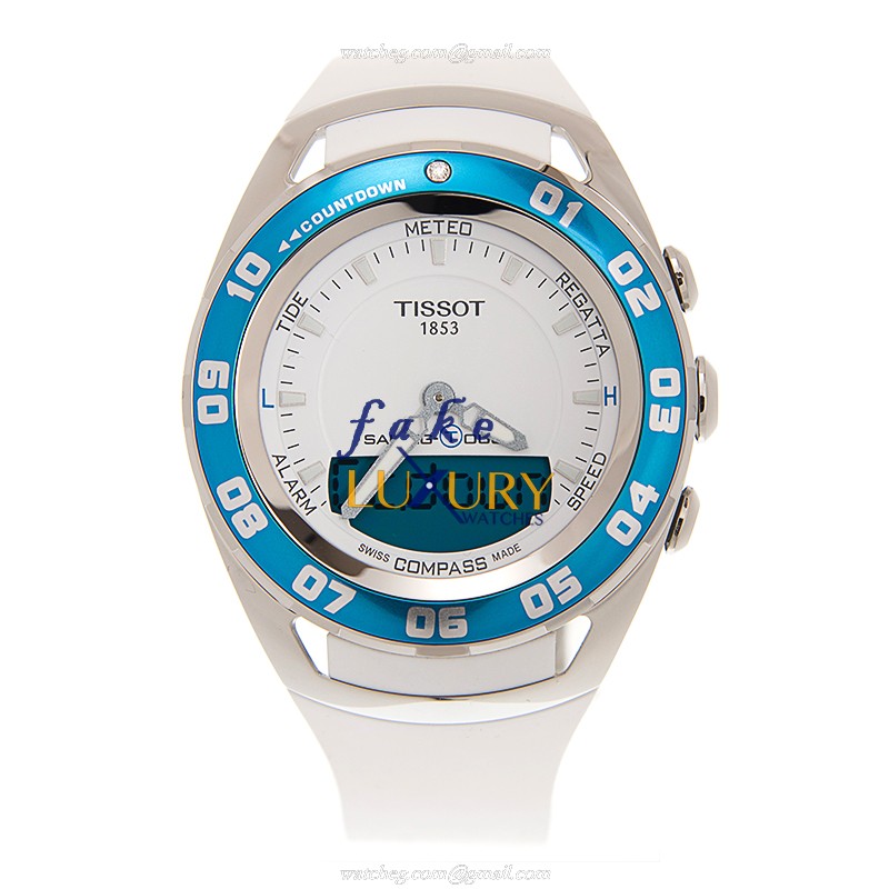 Tissot T056.420.27.011.00 Replica Watch White Dial Quartz Movement Stainless Steel Case Rubber Strap - Image 2
