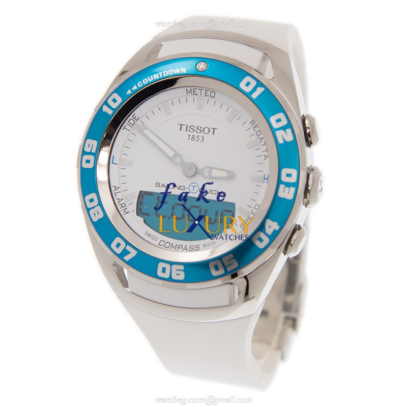 Tissot T056.420.27.011.00 Replica Watch White Dial Quartz Movement Stainless Steel Case Rubber Strap - Image 3