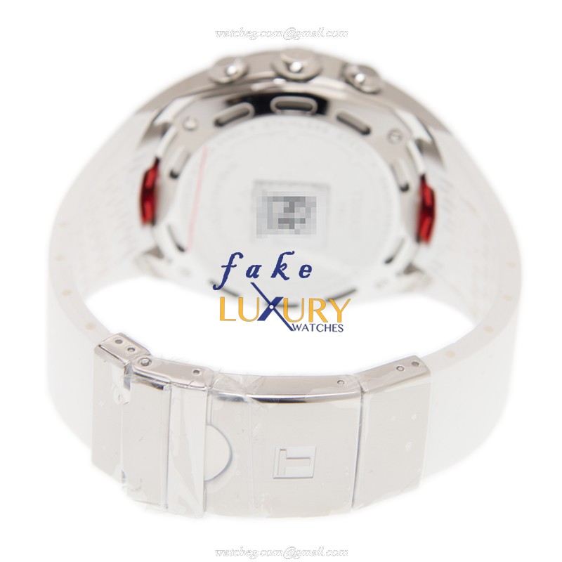 Tissot T056.420.27.011.00 Replica Watch White Dial Quartz Movement Stainless Steel Case Rubber Strap - Image 5