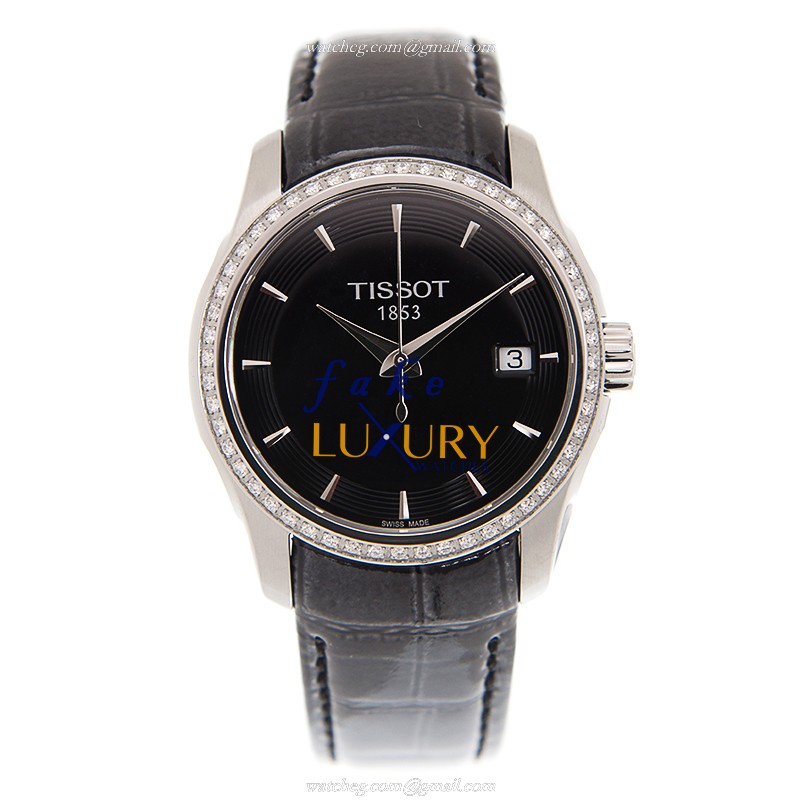 T035.210.66.051.00 - Tissot T-Classic Replica Watch - Quartz - Black Dial Black Leather - Image 2