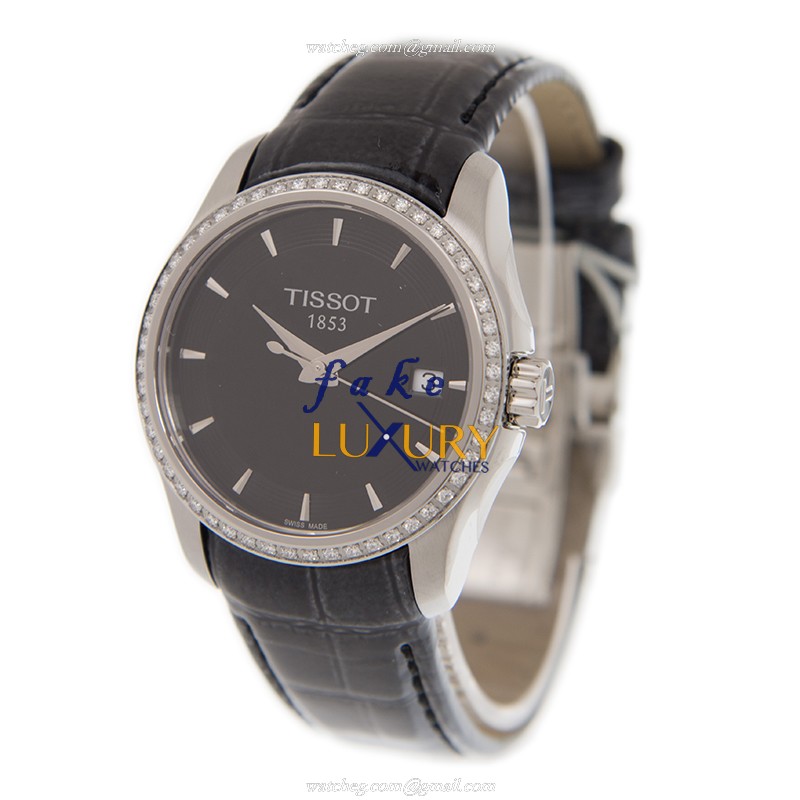T035.210.66.051.00 - Tissot T-Classic Replica Watch - Quartz - Black Dial Black Leather - Image 3