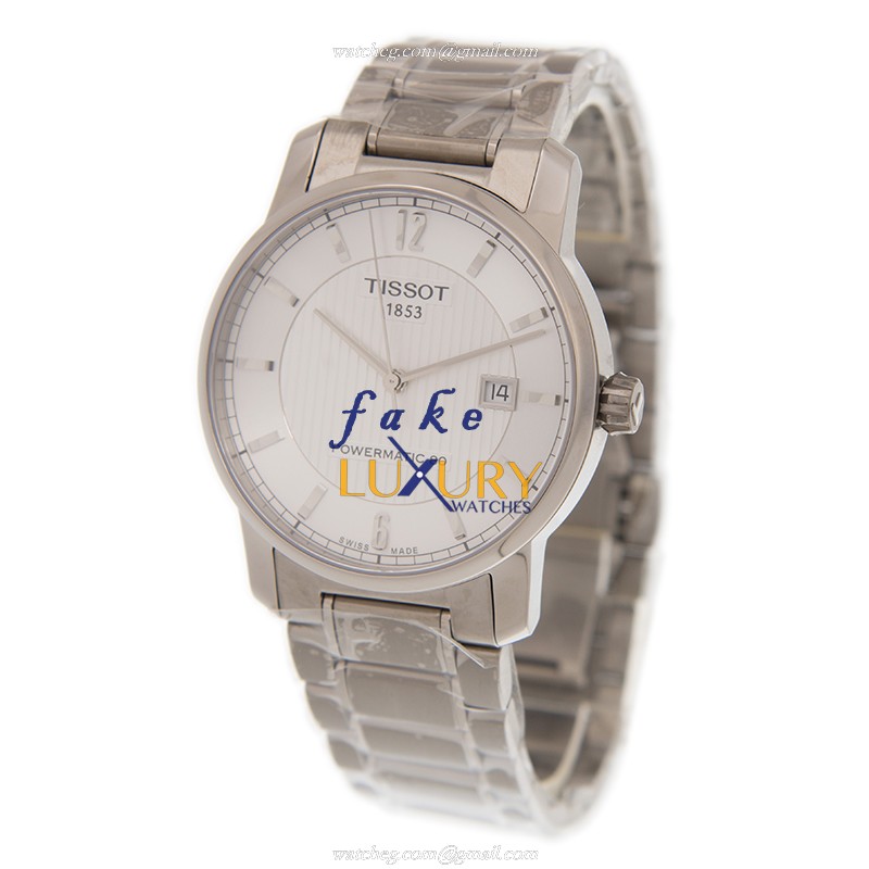 Tissot T087.407.44.037.00 Replica Watch, Automatic Movement, Silvery White Dial, Titanium Case - Image 3