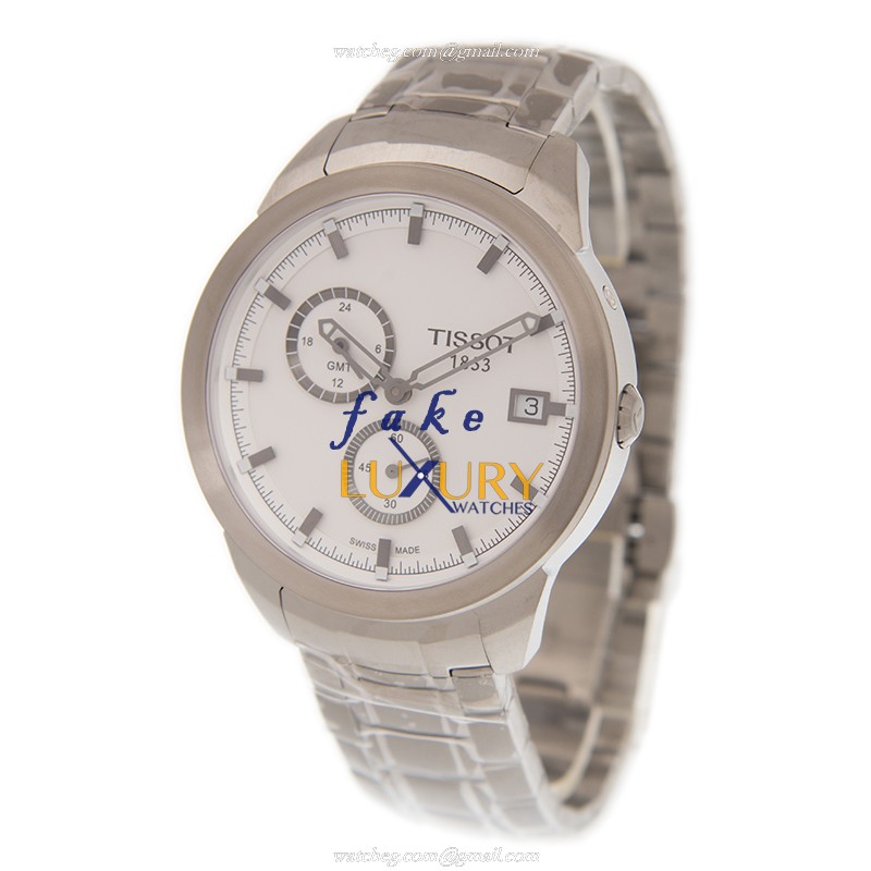Tissot T069.439.44.031.00 Replica Watch Quartz Titanium White Dial Silver Strap 43mm - Image 3