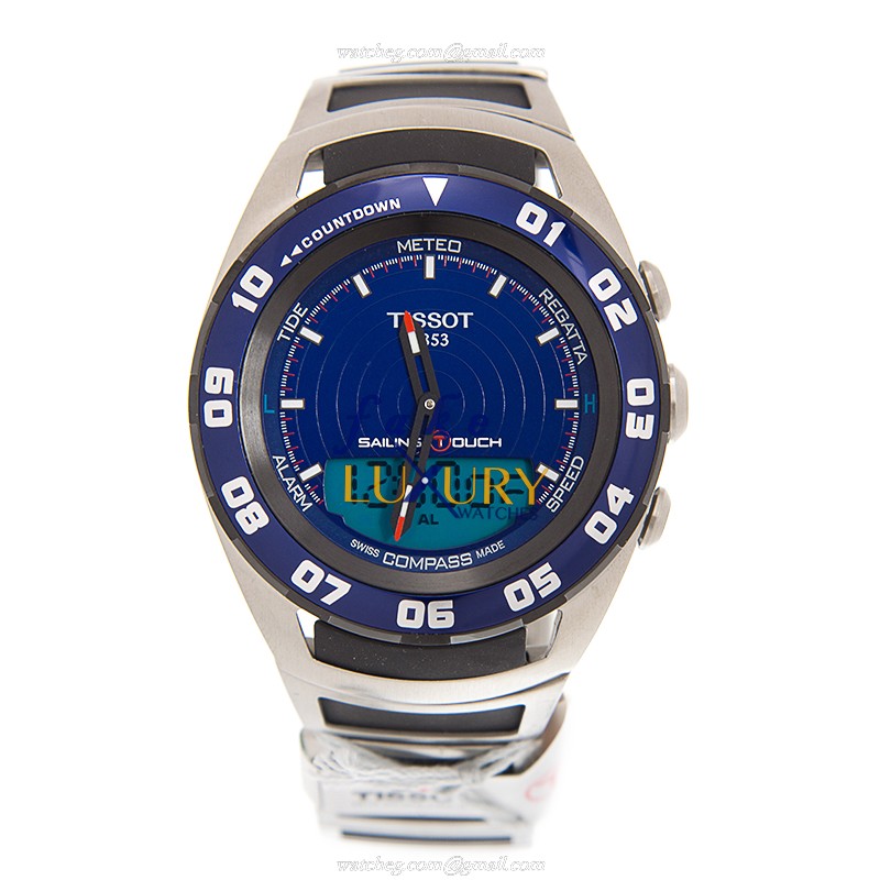 Tissot T056.420.21.041.00 TOUCH COLLECTION Replica Watch, Quartz, Blue Dial, Steel Case - Image 2