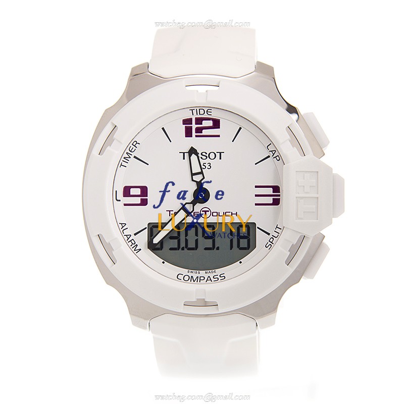 Tissot T081.420.17.017.00 - Replica Watch - Touch Collection - Quartz - White Rubber Strap - Image 2