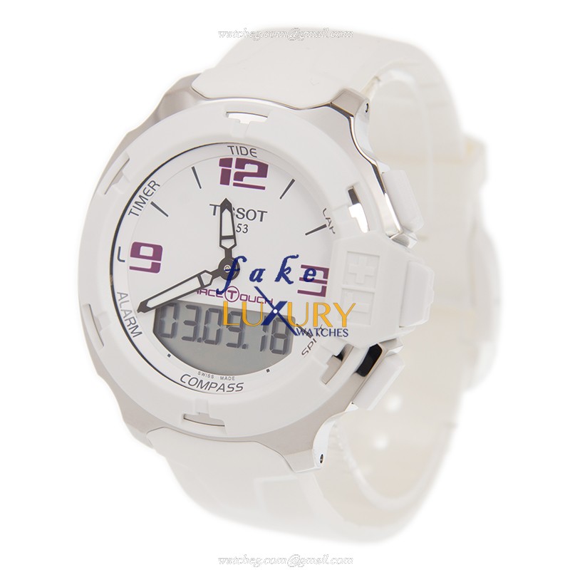 Tissot T081.420.17.017.00 - Replica Watch - Touch Collection - Quartz - White Rubber Strap - Image 3