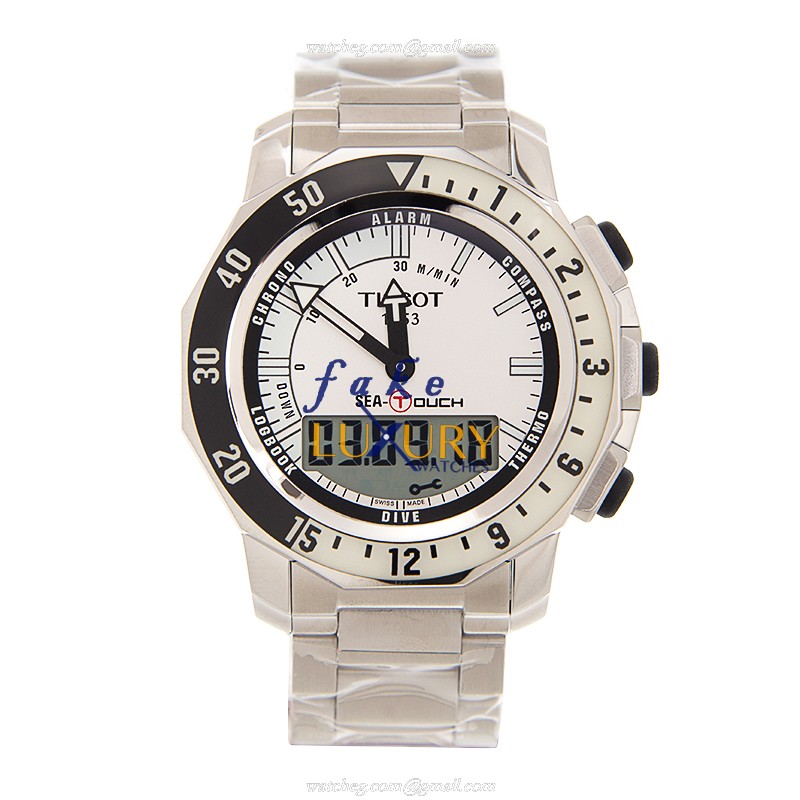 Tissot Touch Collection T026.420.11.031.00 Replica Watch, Quartz, White Dial, Steel Bracelet - Image 2