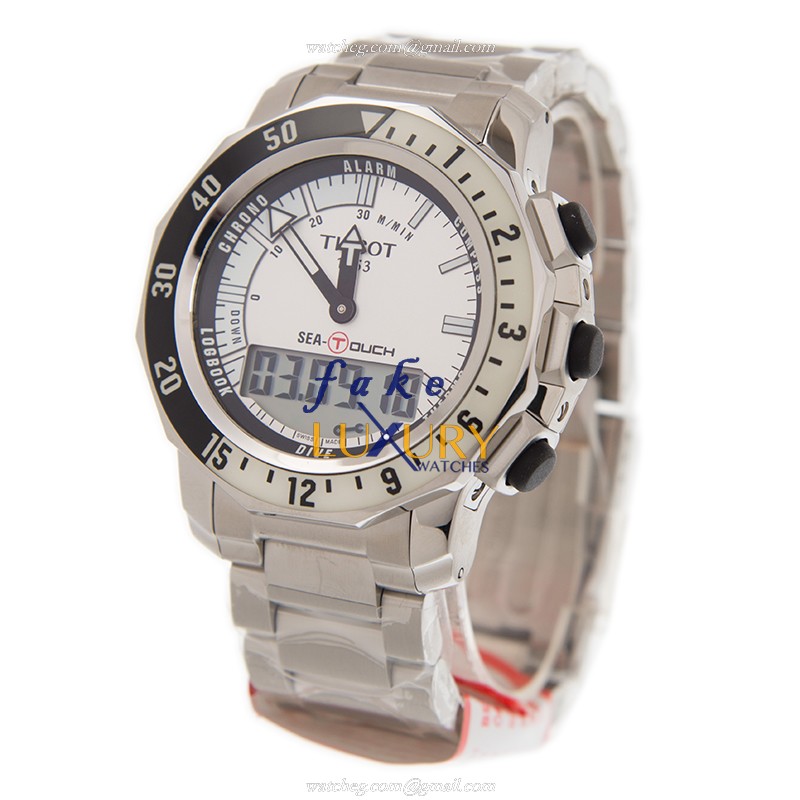 Tissot Touch Collection T026.420.11.031.00 Replica Watch, Quartz, White Dial, Steel Bracelet - Image 3