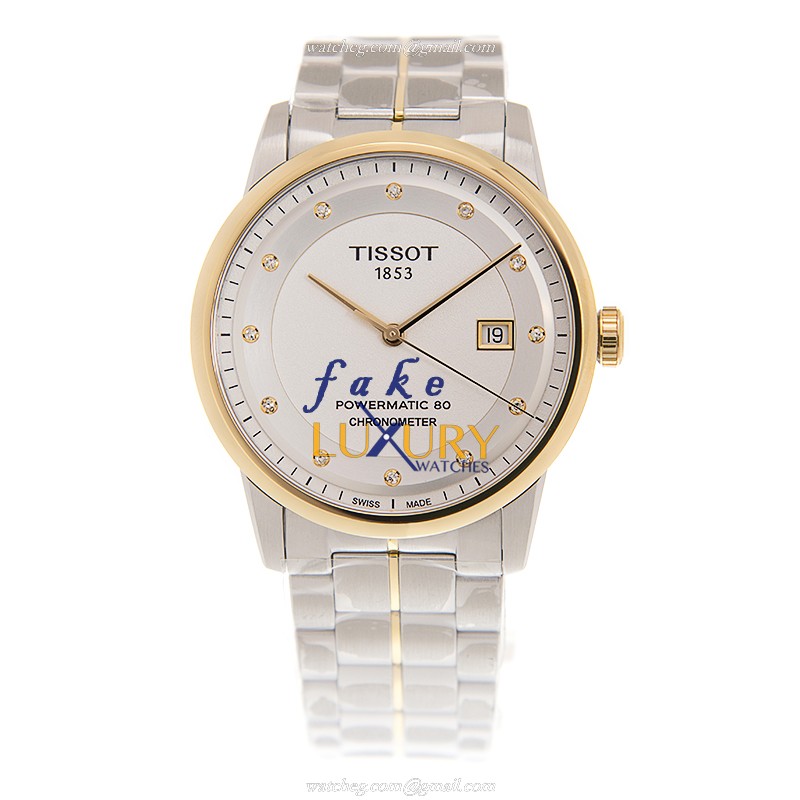 Tissot T-CLASSIC T086.408.22.036.00 Replica Watch, Automatic Movement, Silver Dial, Gold Plated - Image 2