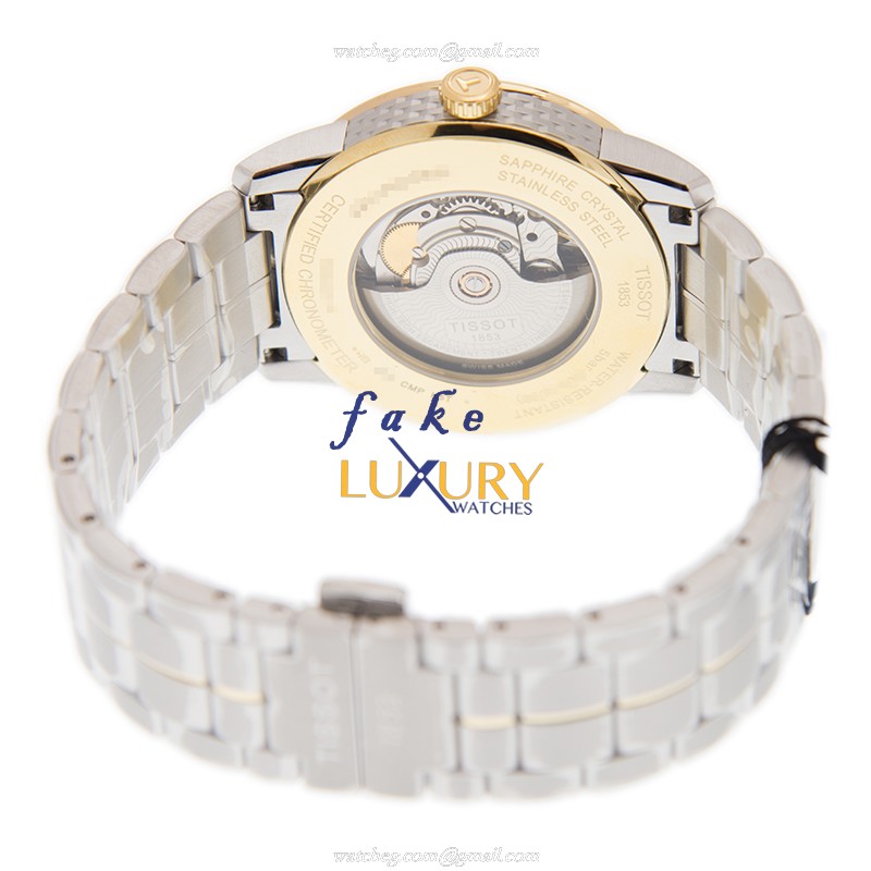 Tissot T-CLASSIC T086.408.22.036.00 Replica Watch, Automatic Movement, Silver Dial, Gold Plated - Image 4