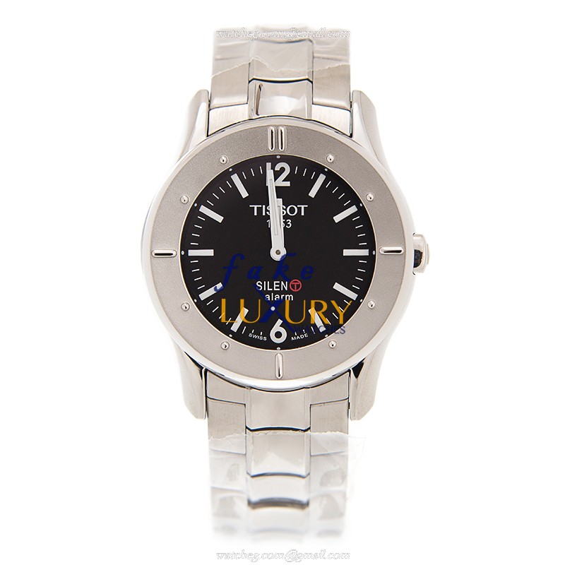 Tissot TOUCH COLLECTION Quartz T40.1.486.51 Black Dial Steel Watch Replica Watch - Image 2