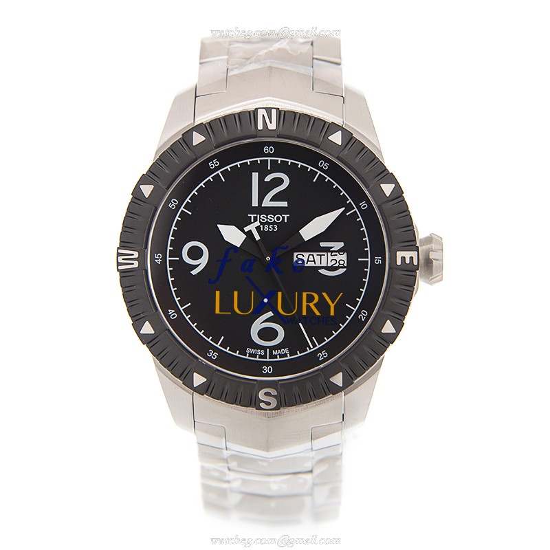 Tissot T062.430.11.057.00 Replica Watch, Automatic, Black Dial, Steel Case & Strap - Image 2