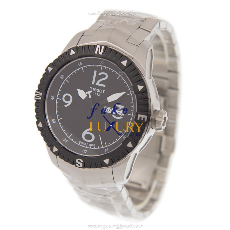 Tissot T062.430.11.057.00 Replica Watch, Automatic, Black Dial, Steel Case & Strap - Image 3