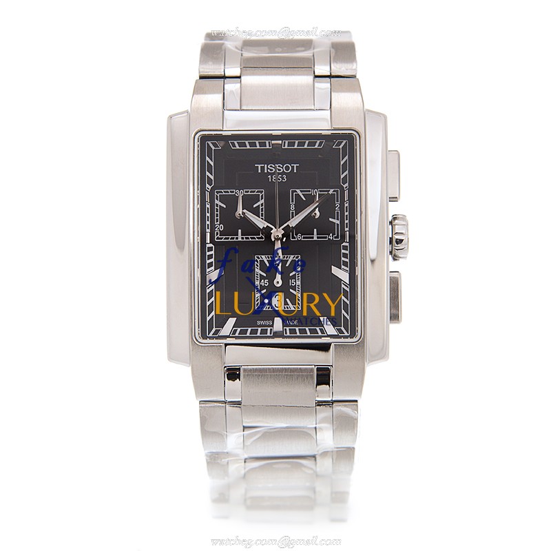 Tissot T-TREND Quartz Stainless Steel T061.717.11.051.00 Black Dial Silver Strap Replica Watch - Image 2