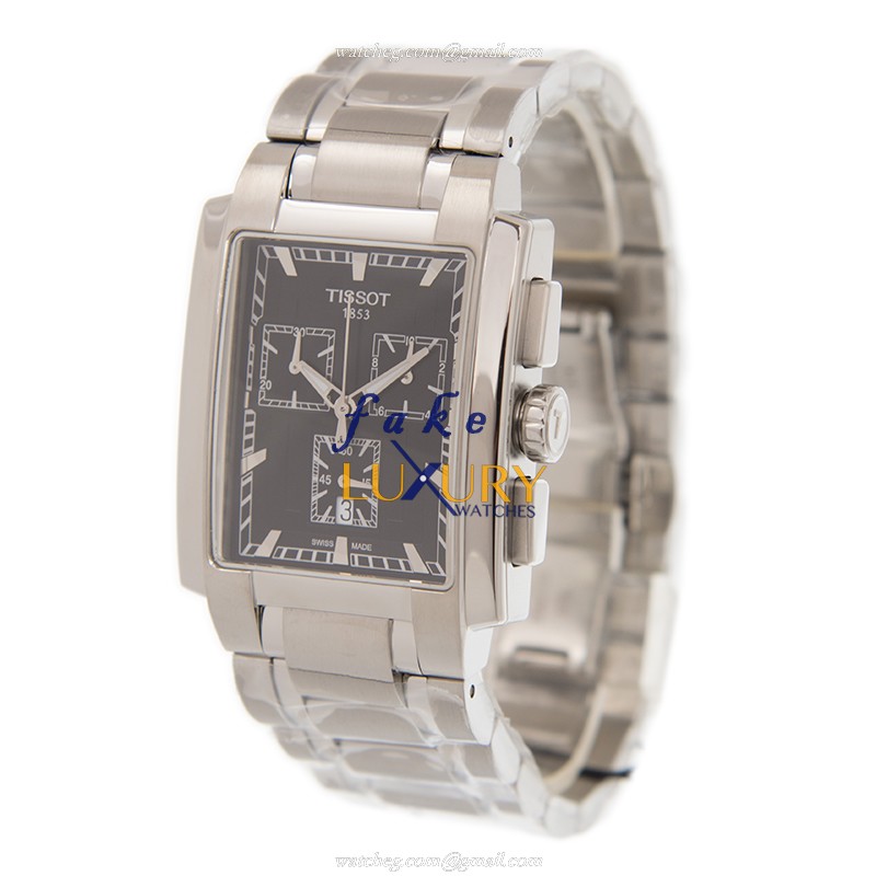 Tissot T-TREND Quartz Stainless Steel T061.717.11.051.00 Black Dial Silver Strap Replica Watch - Image 3