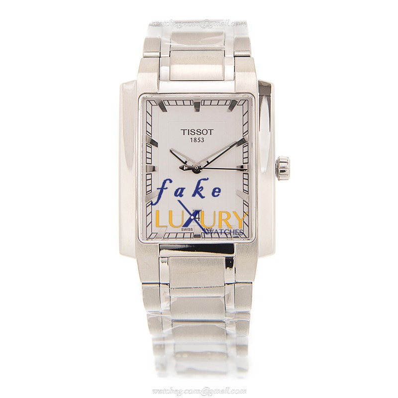 Tissot T061.510.11.031.00 Replica Watch, White Dial Silver Steel Bracelet Quartz Movement - Image 2