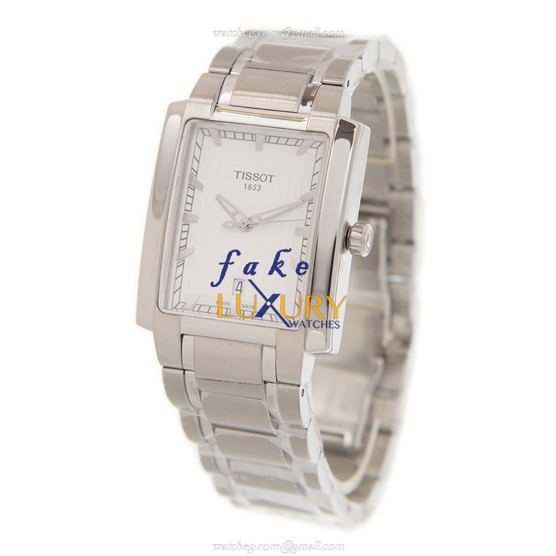 Tissot T061.510.11.031.00 Replica Watch, White Dial Silver Steel Bracelet Quartz Movement - Image 3