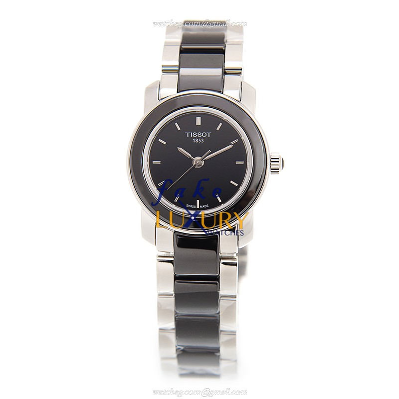 Tissot T-LADY Quartz Ceramic Steel T064.210.22.056.00 Black Dial Replica Watch - Image 2
