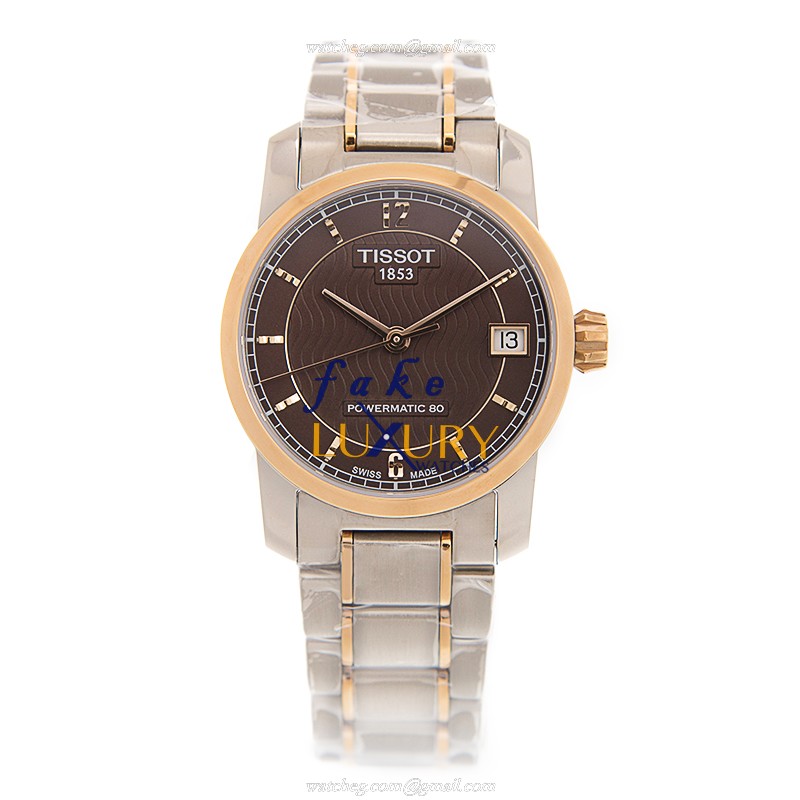 Tissot T-CLASSIC T087.207.55.297.00 - Replica Watch - Automatic - 18kt Rose Gold - Dark Brown Dial - Image 2