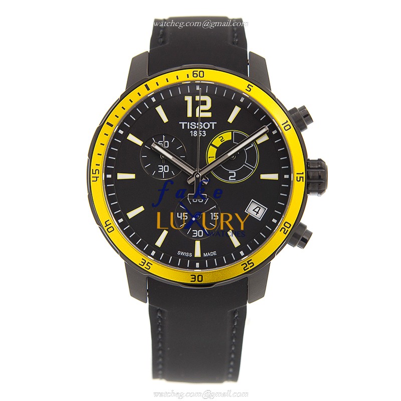 Tissot T095.449.37.057.00 Replica Watch, Quartz Movement, Black Dial, Rubber Strap - Image 2